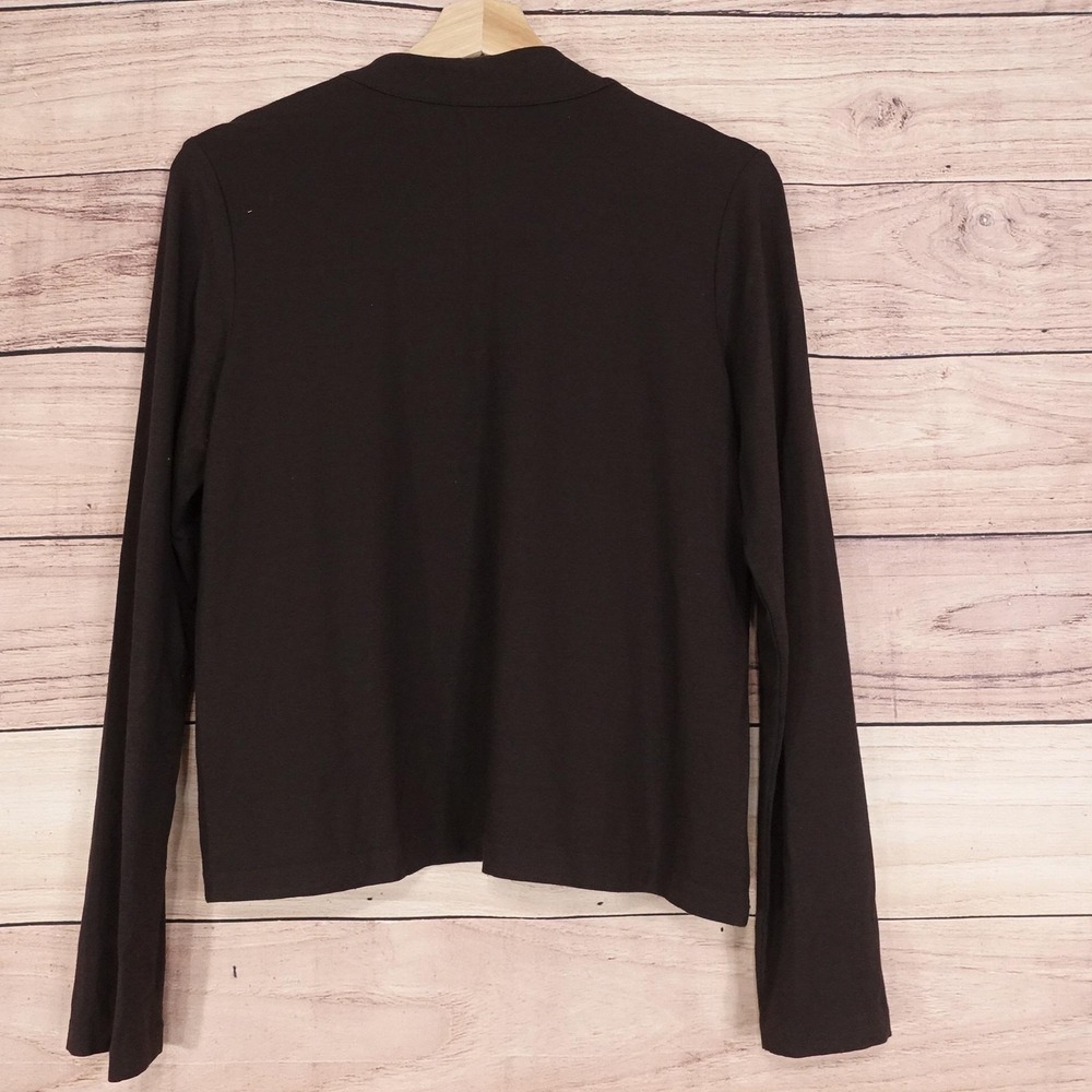 J. Jill Cardigan Sweater Womens Small Brown Stretch Open Front Lightweight‎ Knit - Picture 3 of 6